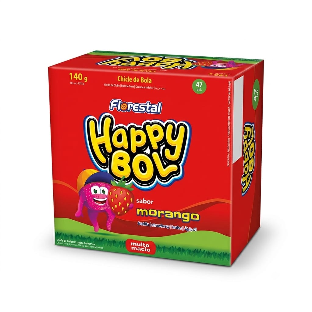 Chicle Florestal Happy Bol Frutilla