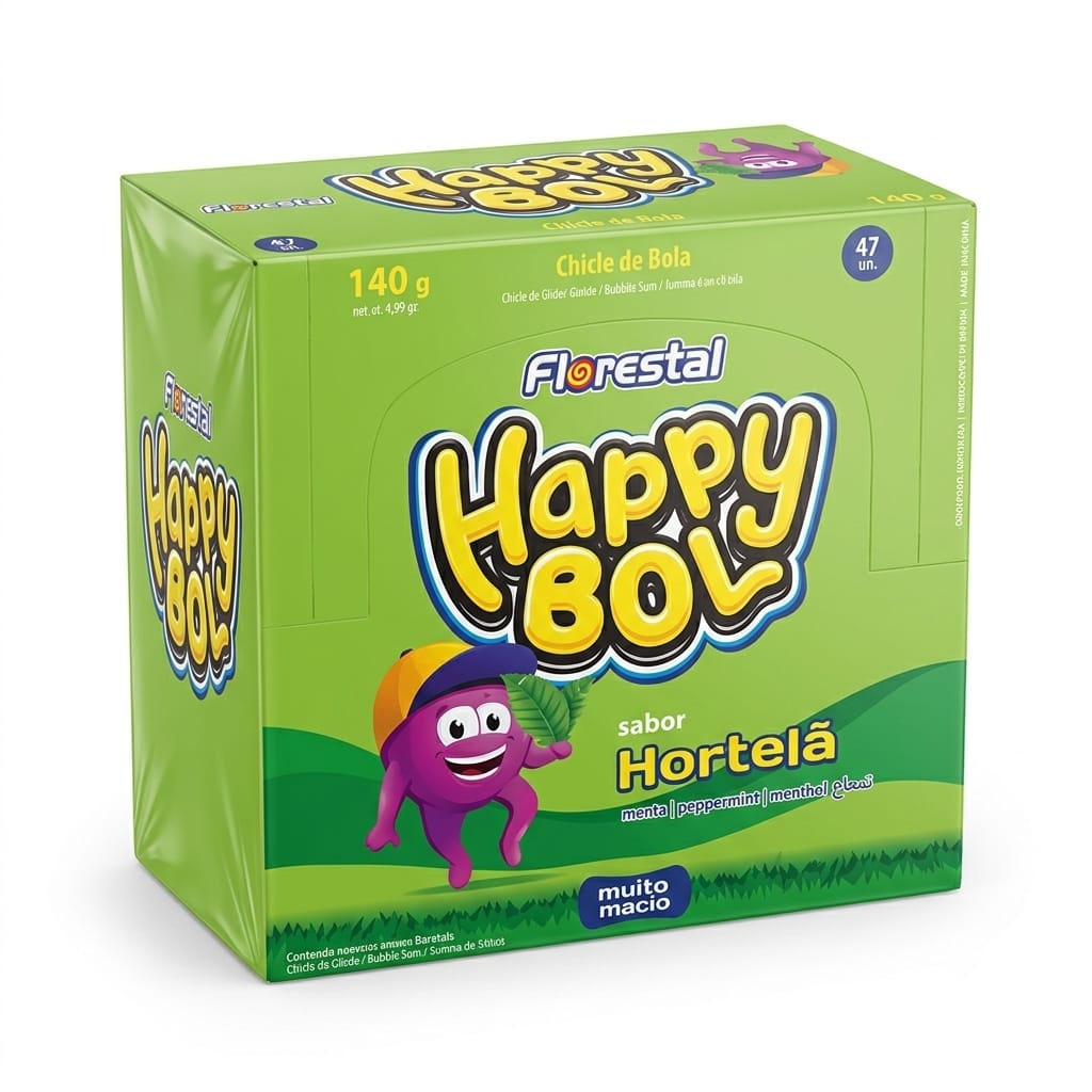 Chicle Florestal Happy Bol Menta