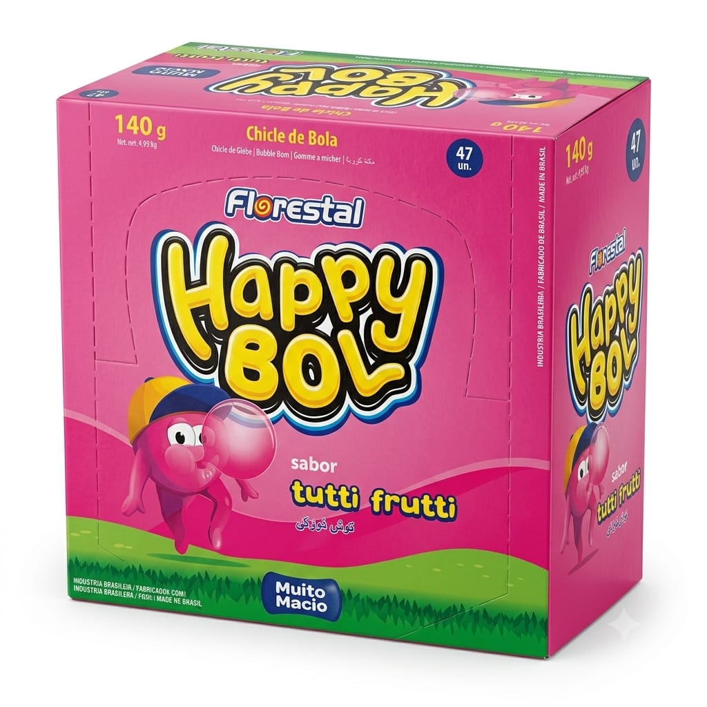 Chicle Florestal Happy Bol TuttiFrutti