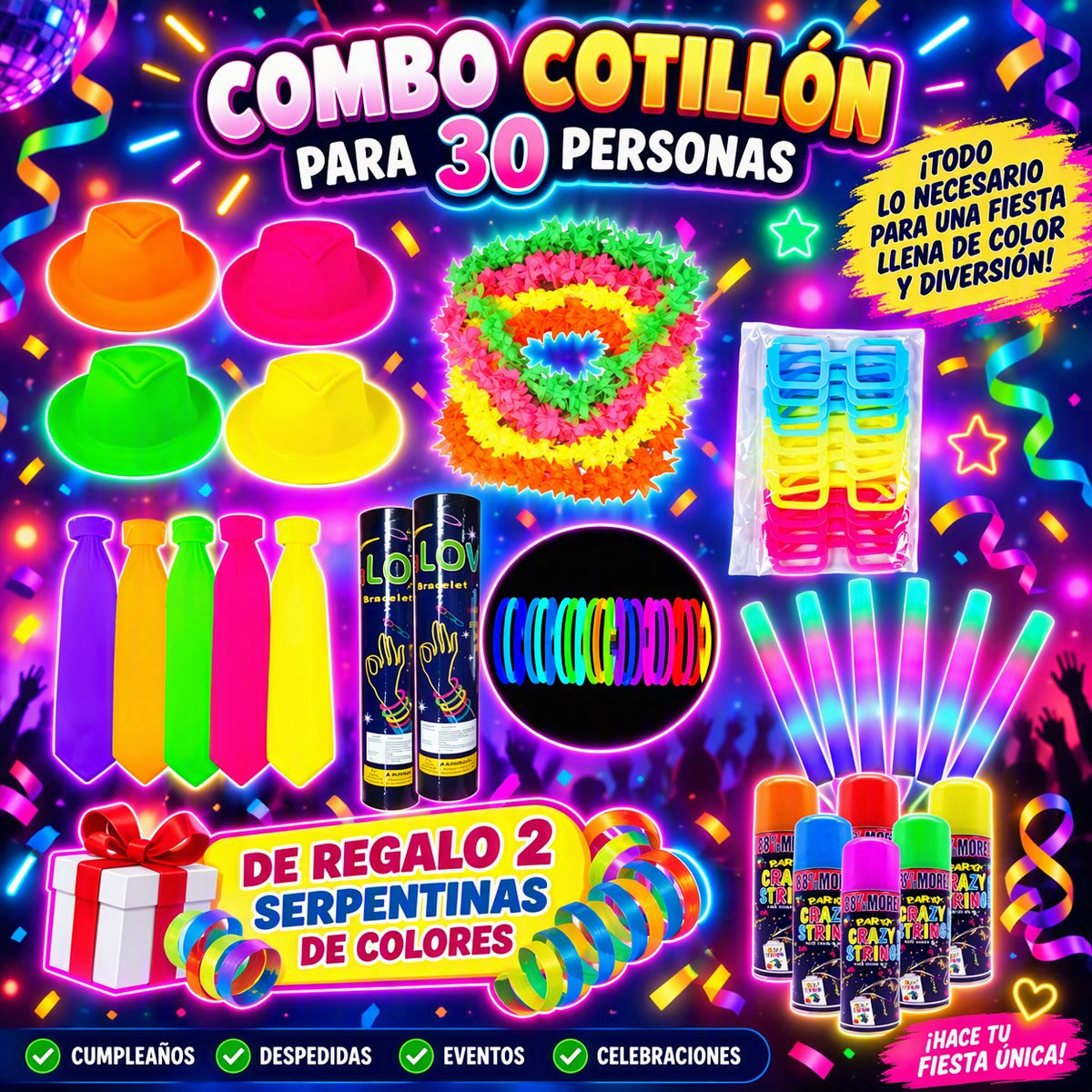 Combo Cotillón 30 Personas