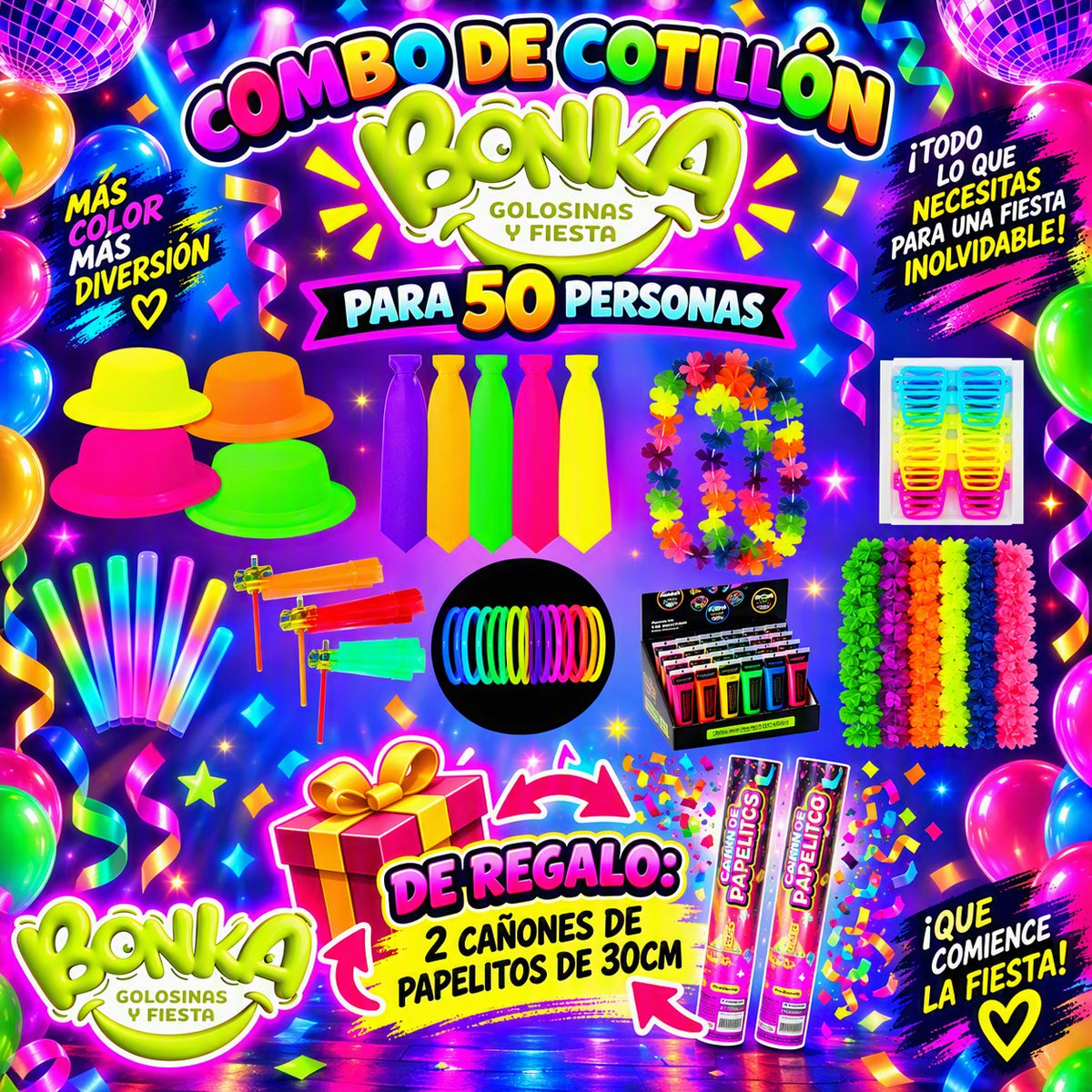 Combo Cotillón 50 personas