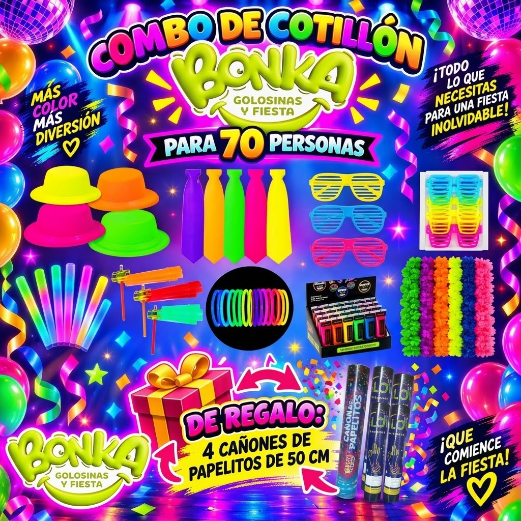 Combo Cotillón 70 Personas