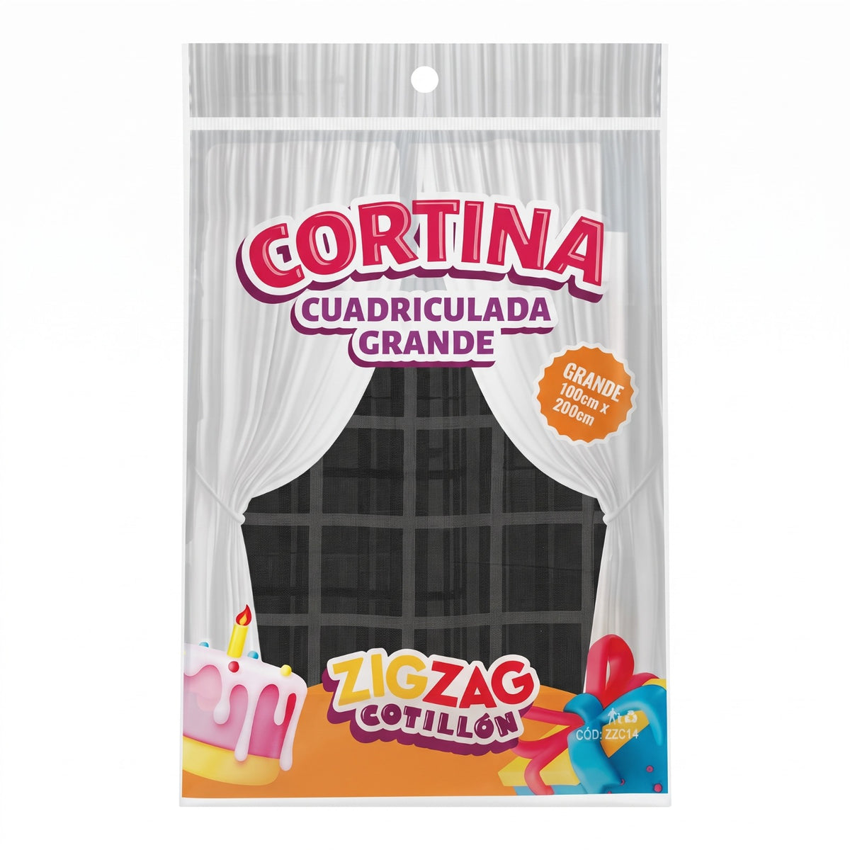 Cortina Cuadriculada Grande
