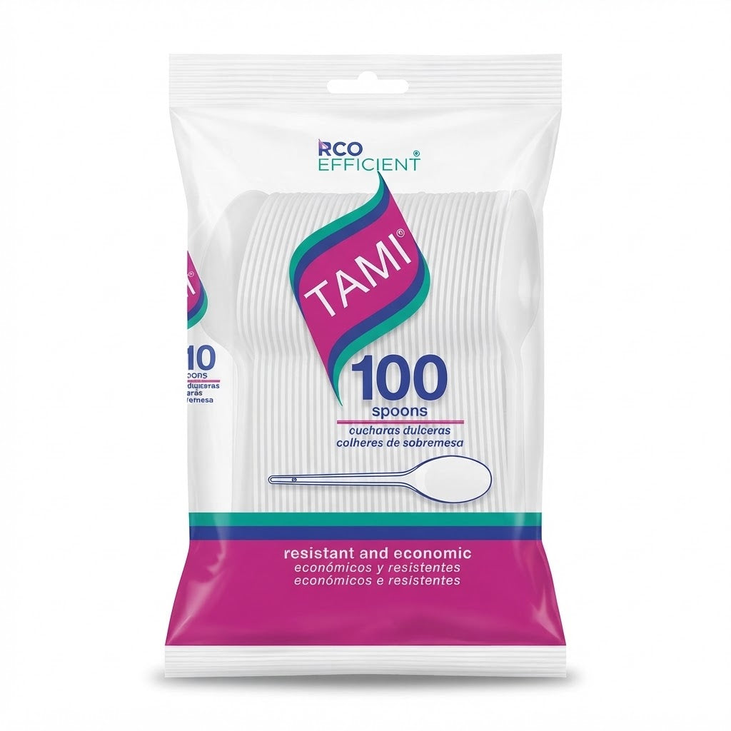 Cucharas Descartable TAMI (100 unidades)