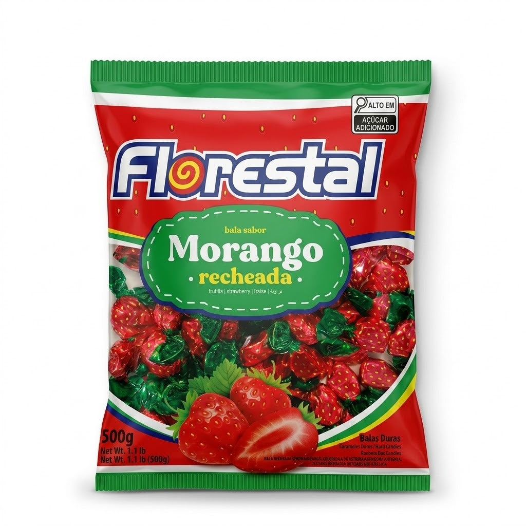 Caramelos Rellenos Florestal Sabor Frutilla