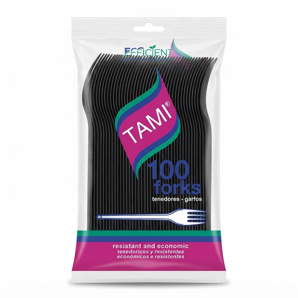Tenedores Descartables TAMI (100 unidades)
