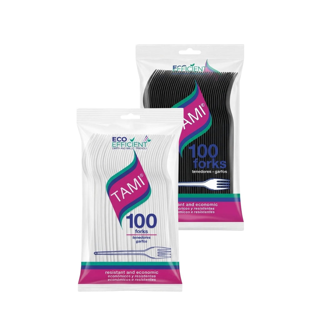Tenedores Descartables TAMI (100 unidades)