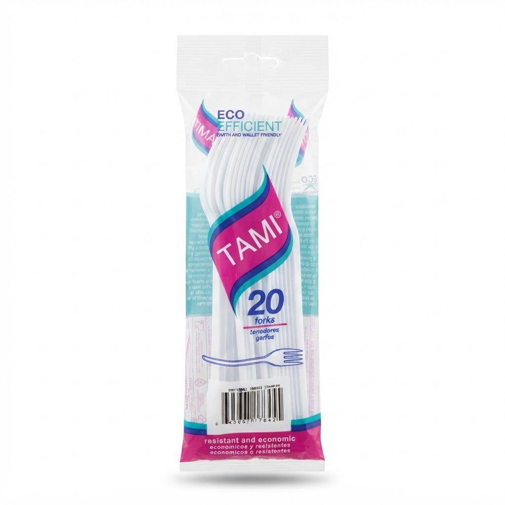 Tenedores Descartables TAMI (20 Unidades)