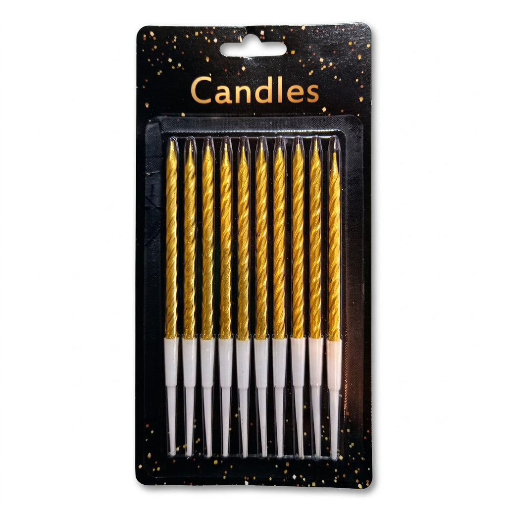 Vela Torneada Metalizada (Pack x 10)