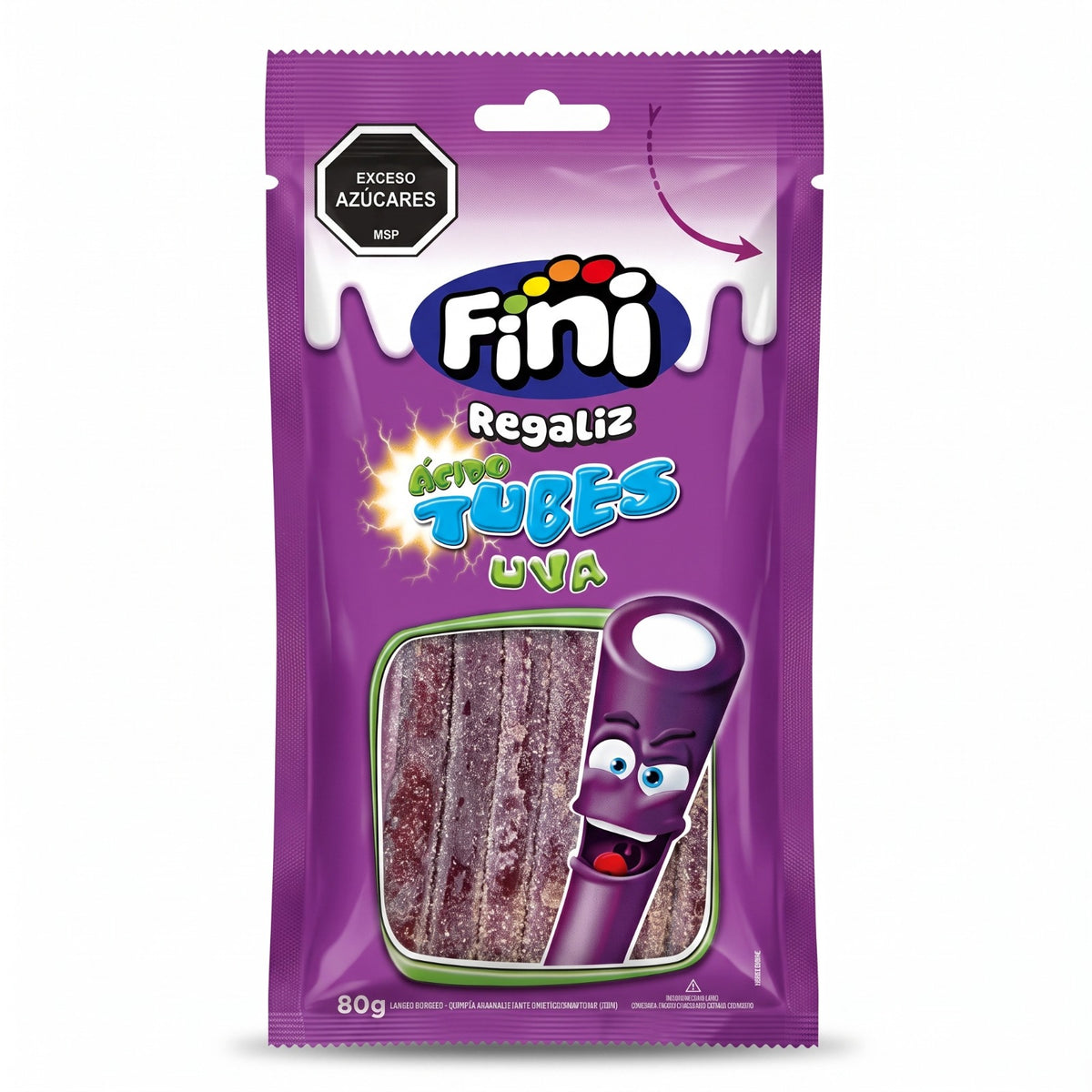 Tubos Uva Ácida Fini 80g
