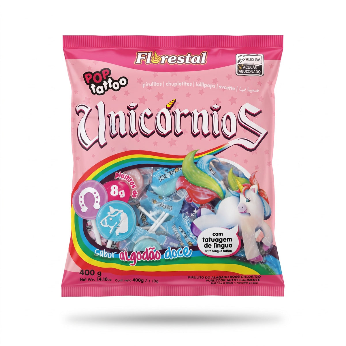 Chupetines Pop Tatoo Unicornios