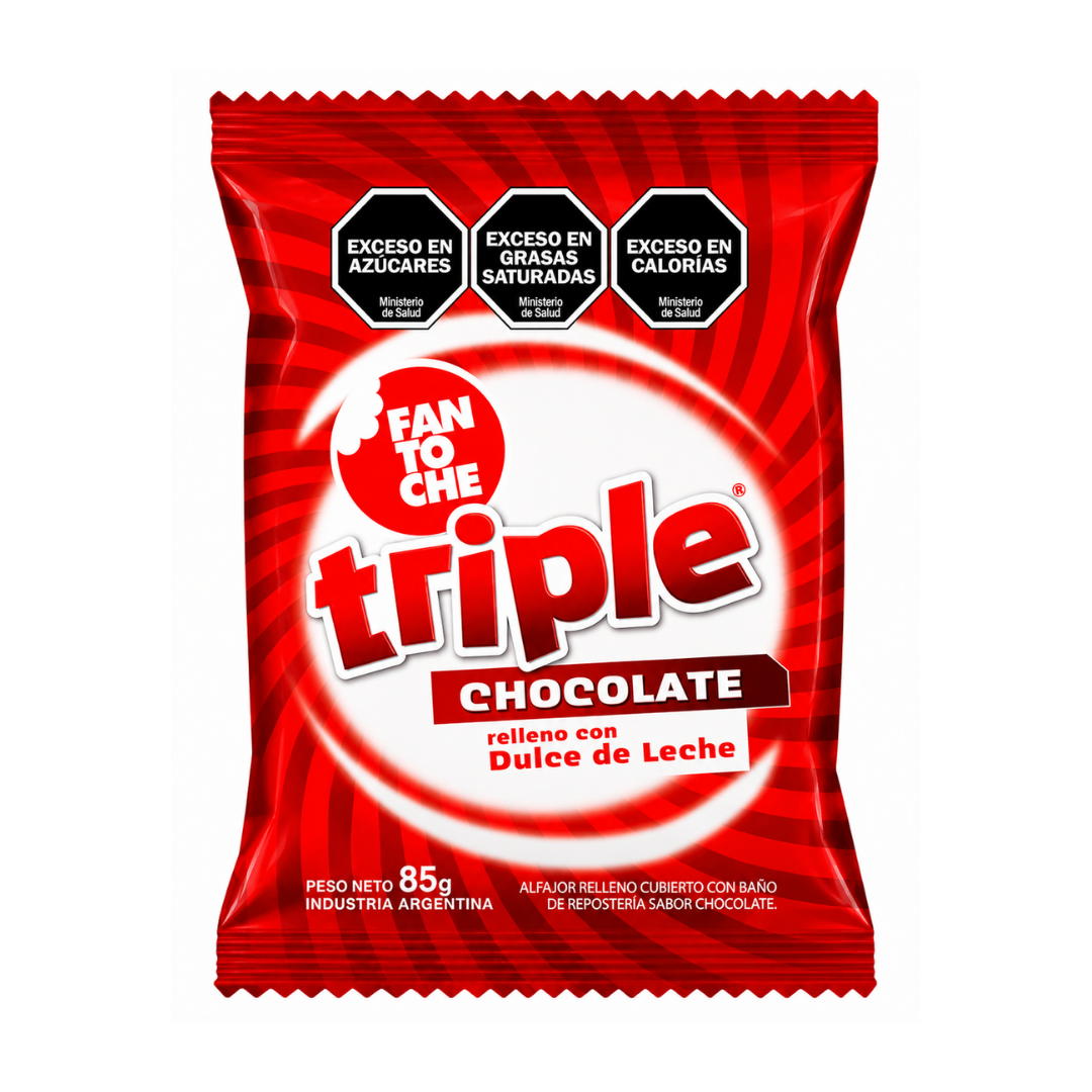 Alfajor Triple de Chocolate Fantoche 85 g