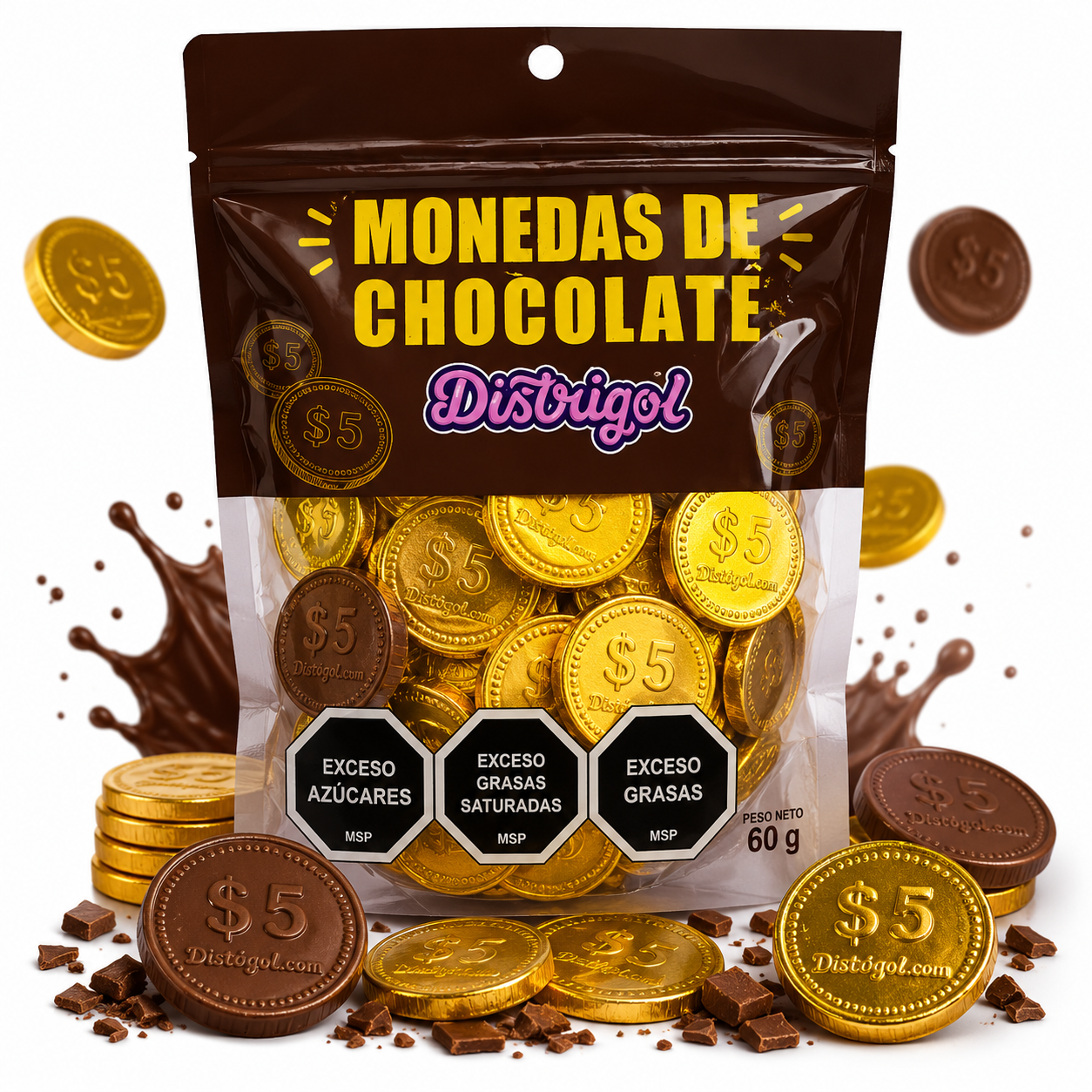 Monedas de Chocolate $5